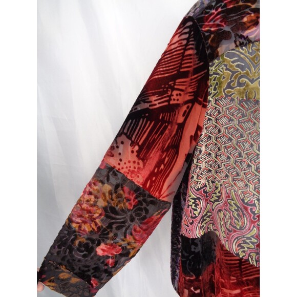 Laura Ashley Woman Velvet Burnout Top Plus Size 2X Silk Rayon Blend Whimsigoth - Picture 8 of 16